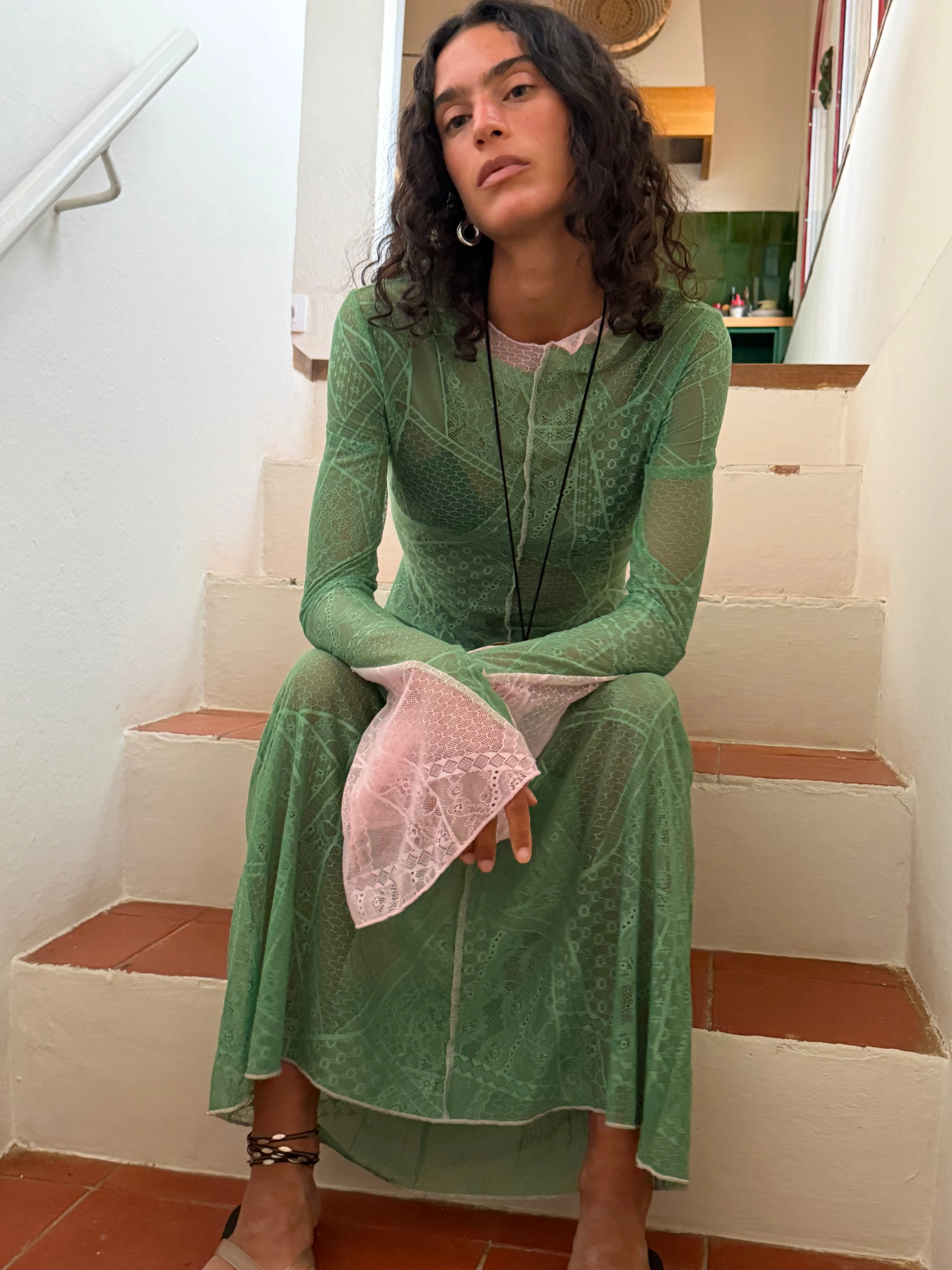 Rita Green Dress - Image 4