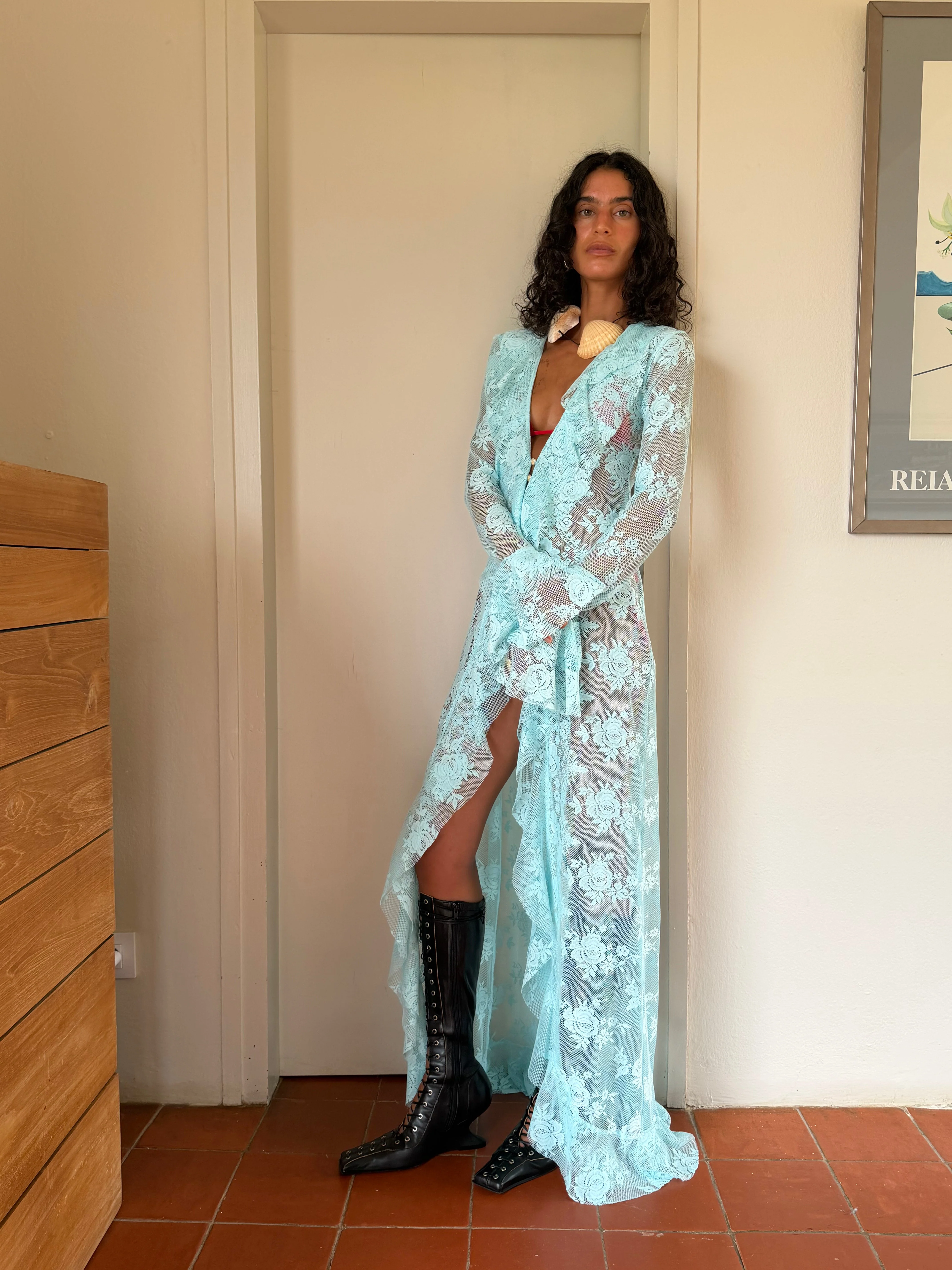 Donatella Turquoise Dress - Image 5